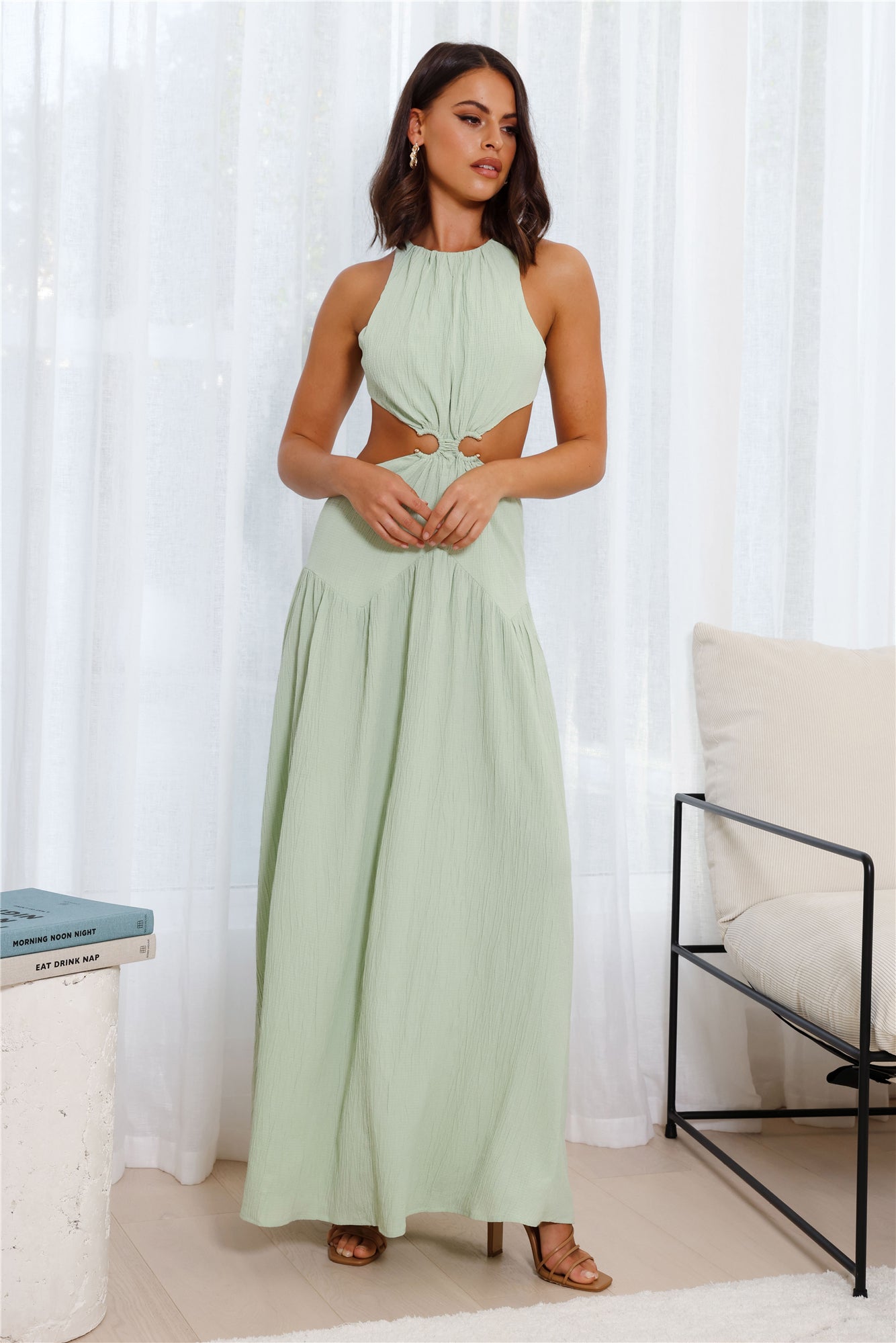 Pleasant Living Midi Dress Green