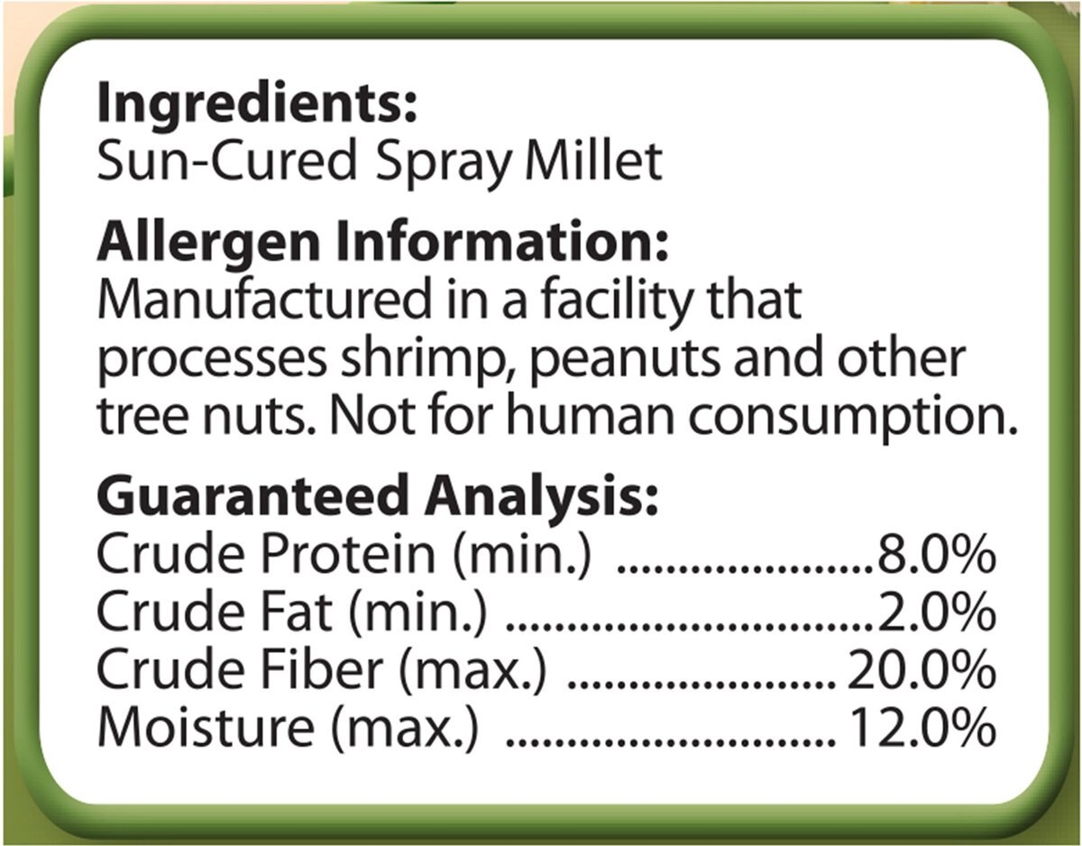 Brown's Tropical Carnival Natural Spray Millet Bird Treats