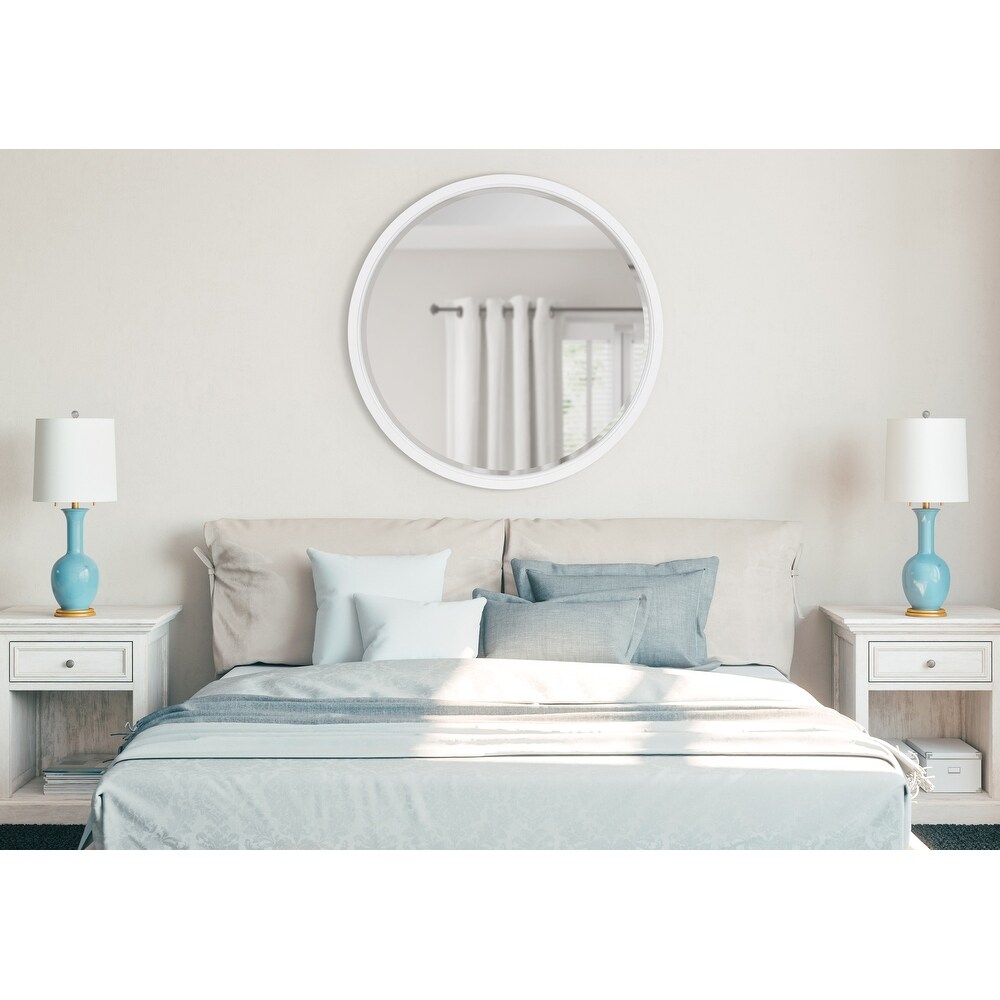 Kate and Laurel Hogan Round Framed Wall Mirror