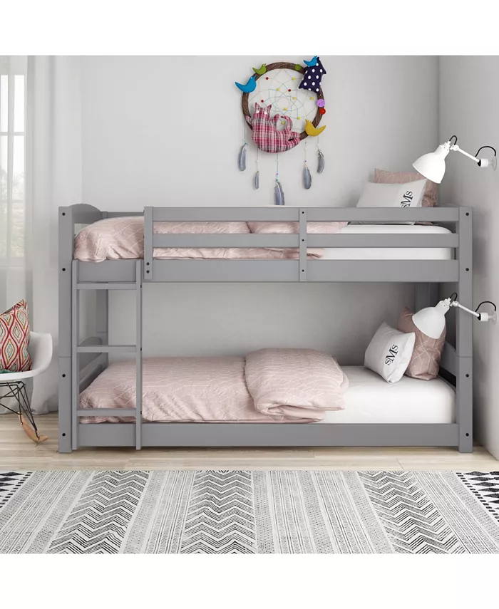 Dorel Living Wade Twin Floor Bunk Bed