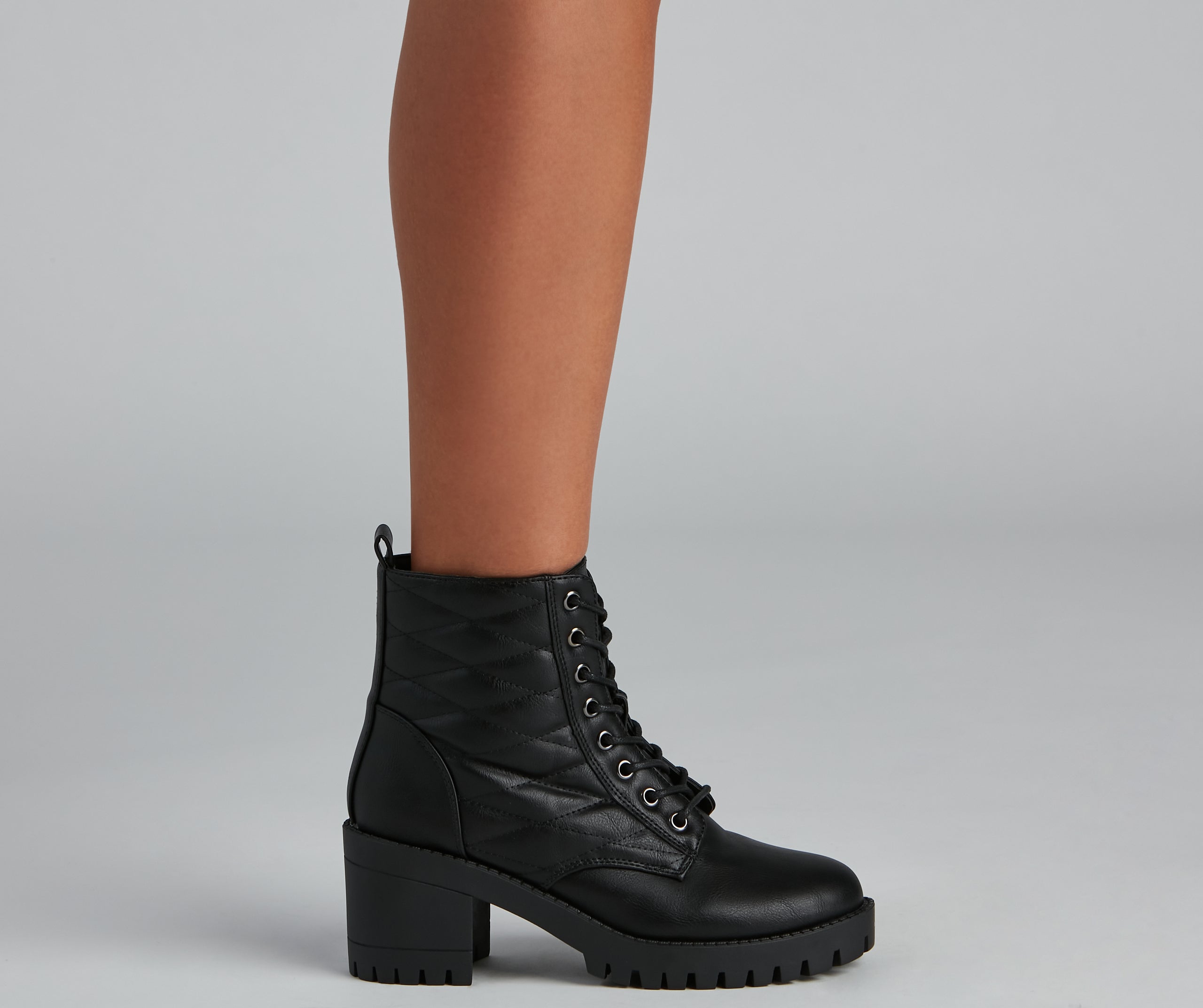 Everyday Edgy Lace-Up Booties