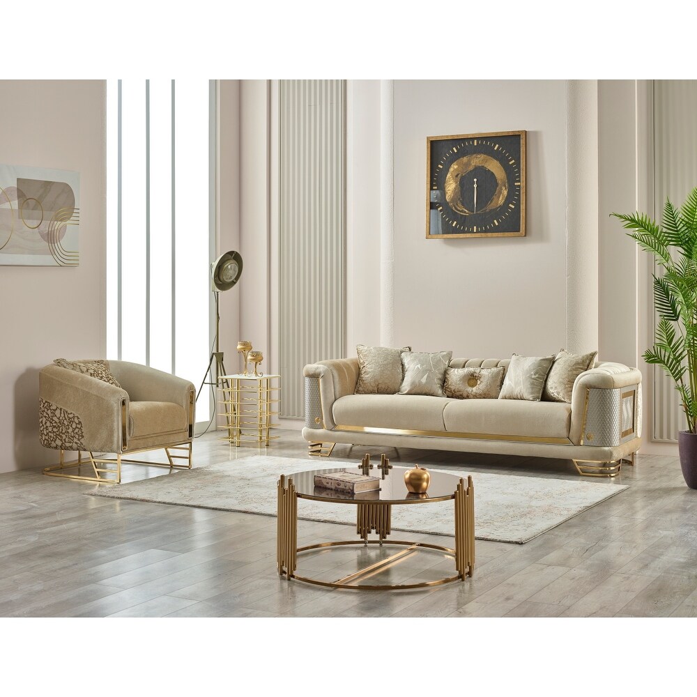 Romans 2 Pieces Living Room Sets 1 Sofa 1 Chair