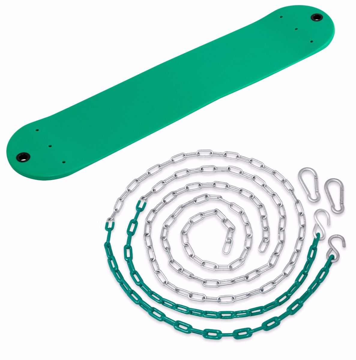 Machrus Swingan Belt Swing For All Ages - Vinyl Coated Chain - Green