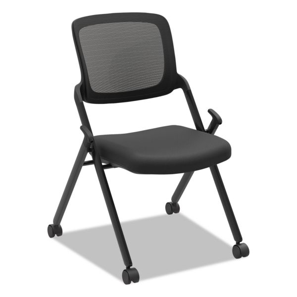 HON VL304 Mesh Back Nesting Chair， Supports Up to 250 lb， 19