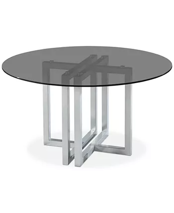 Furniture Emila 54 Round Glass Mix and Match Dining Table