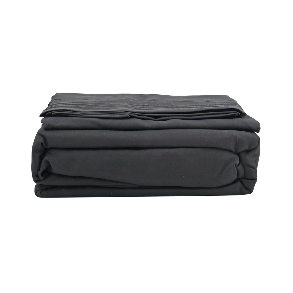 2200 Series 80 GSM Black Microfiber 4pc Sheet Set  Queen Gifts