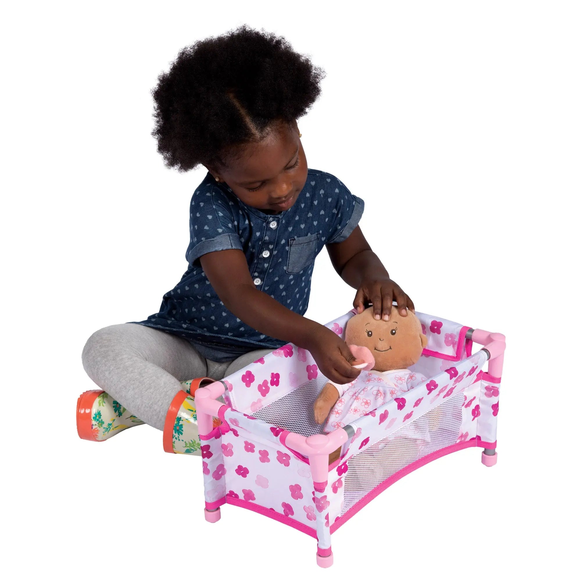 Stella Collection Take Along Travel Doll Crib