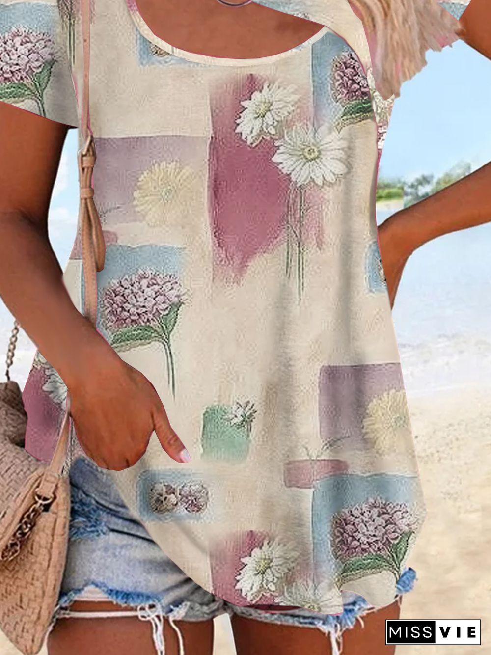 Casual Floral Loose T-Shirt