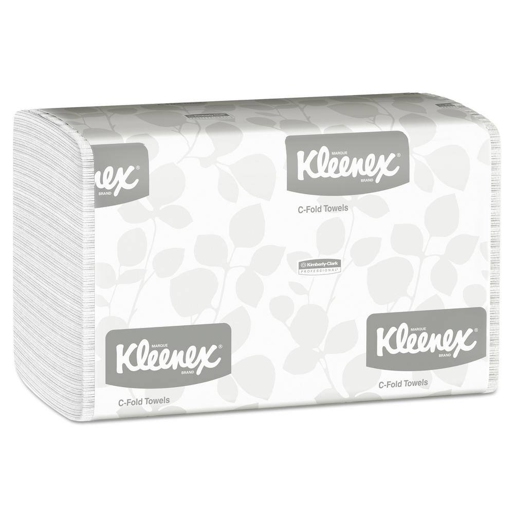 Kleenex C-Fold White Paper Towels 10 18 x 13 320 (150 Sheets per Pack 16 Packs per Carton) KCC01500