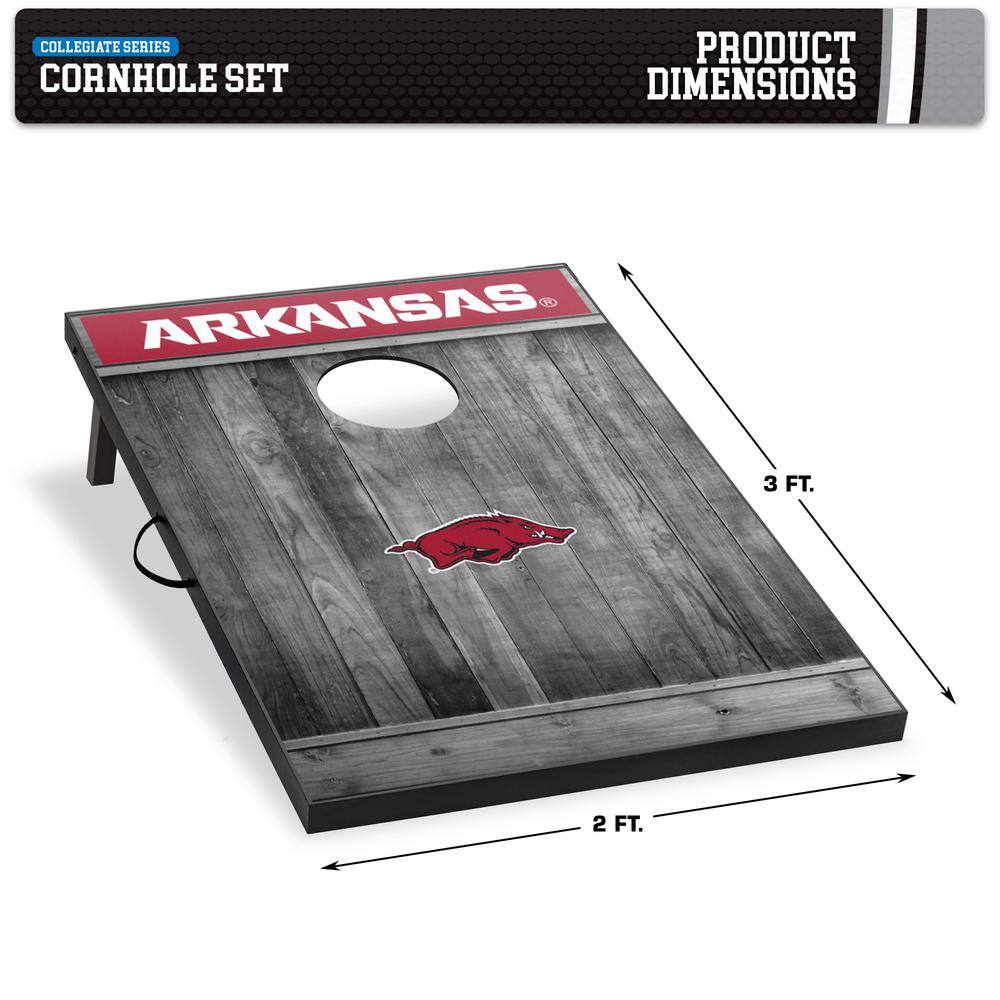 Wild Sports Arkansas Razorbacks 24 in. W x 36 in. L Cornhole Bag Toss 1-16023-GW514WD