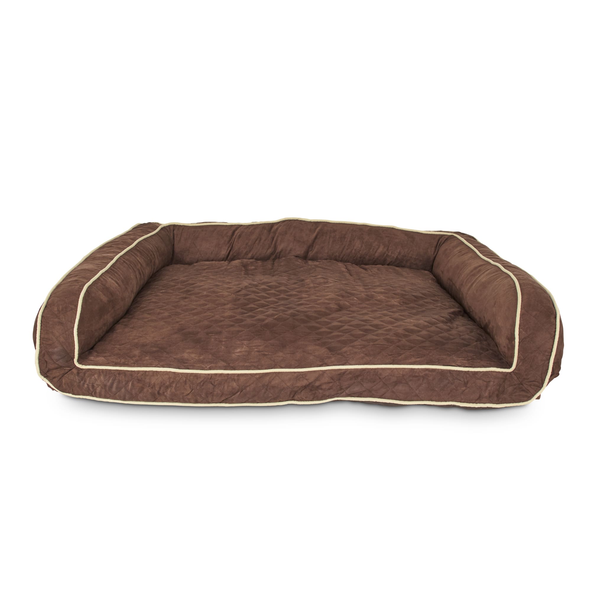 Memory Foam Brown Couch Dog Bed， 48