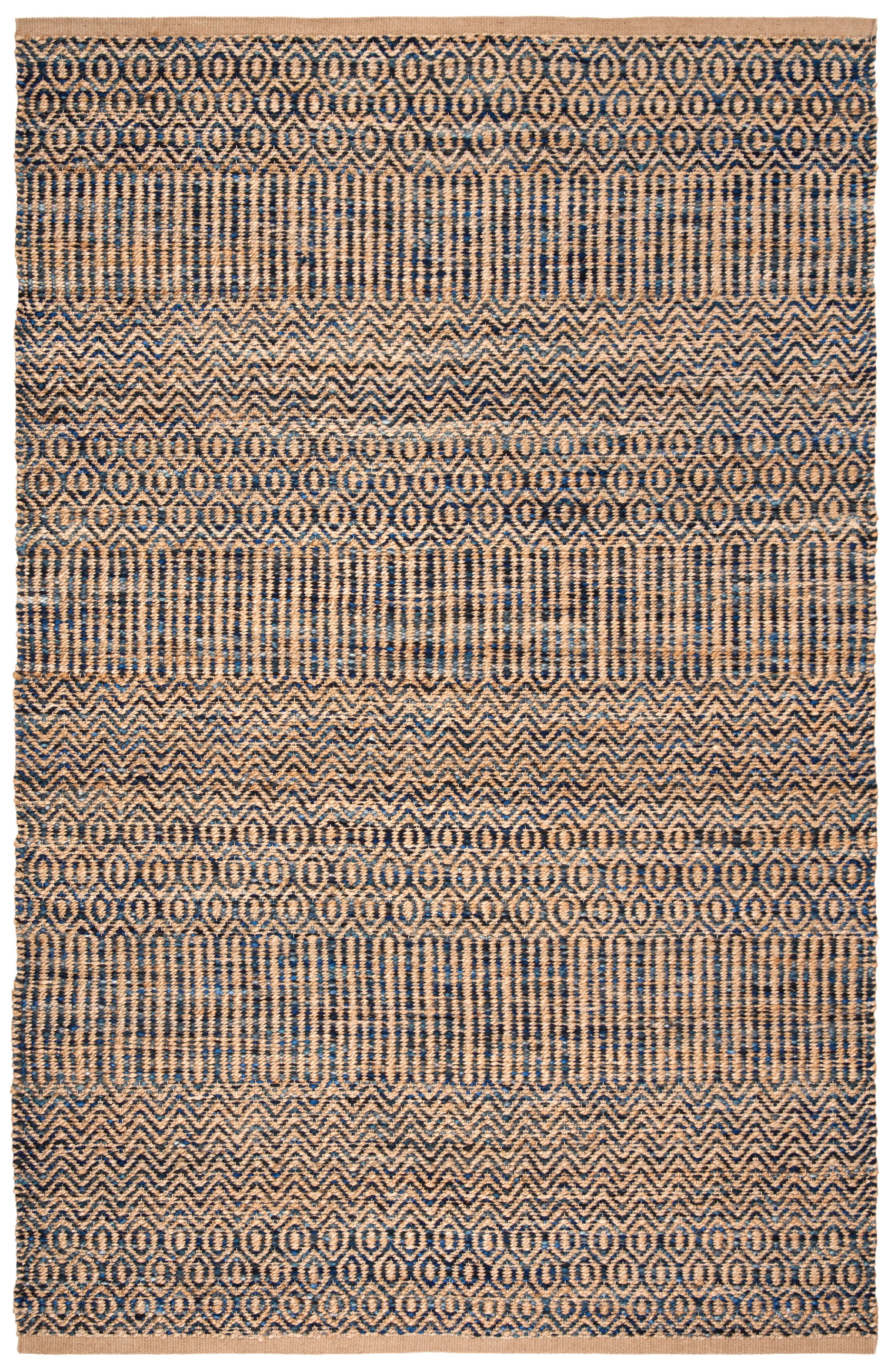 SAFAVIEH Cape Cod Susan Abstract Geometric Area Rug, 5' x 8', Navy/Natural