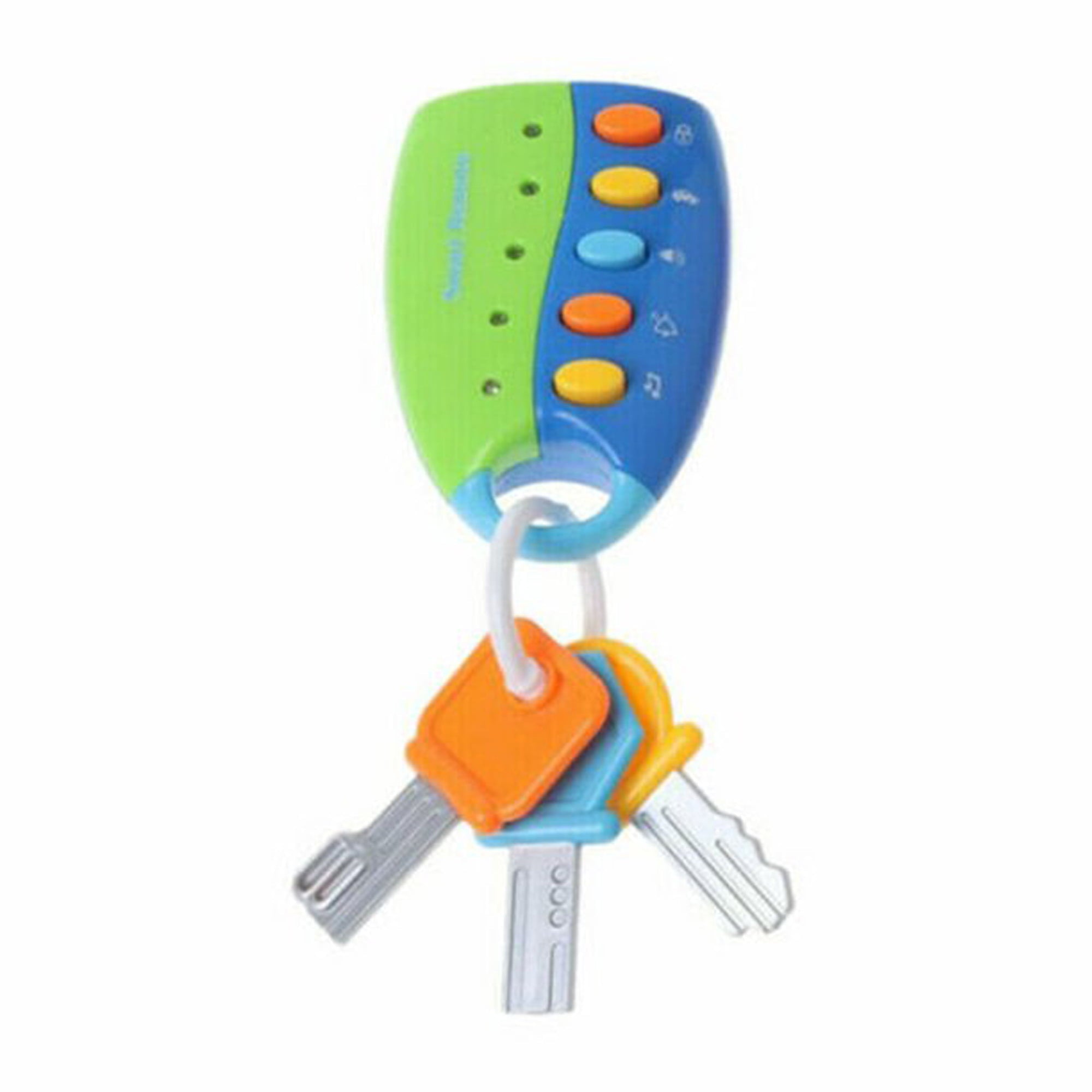 Sunisery Baby Musical Smart Remote Car Key Toy Car Voices Pretend Play Education Toys ABS Blue One Size