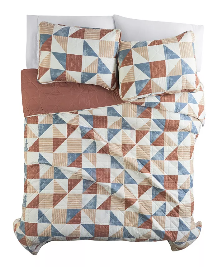 Lucky Brand Crafted Heritage 3 Piece Quilt Set， Queen