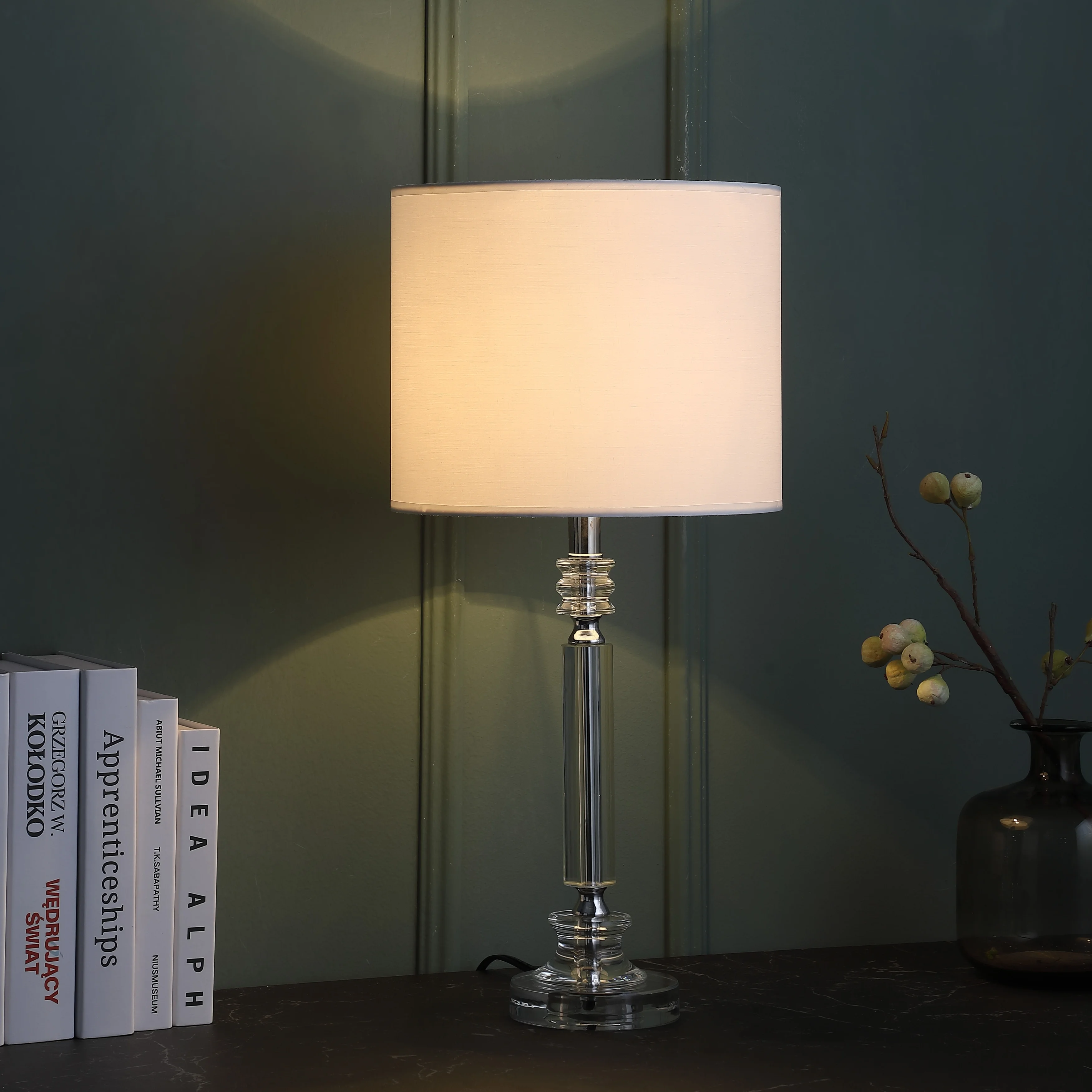 24.5 In. Mitz Crystal Column Modern Table Lamp