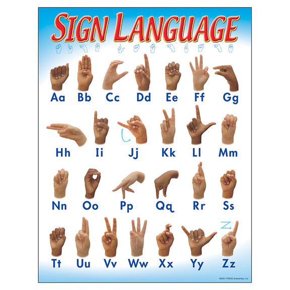 Trend Enterprises T 38039 Chart Sign Language 17 X...