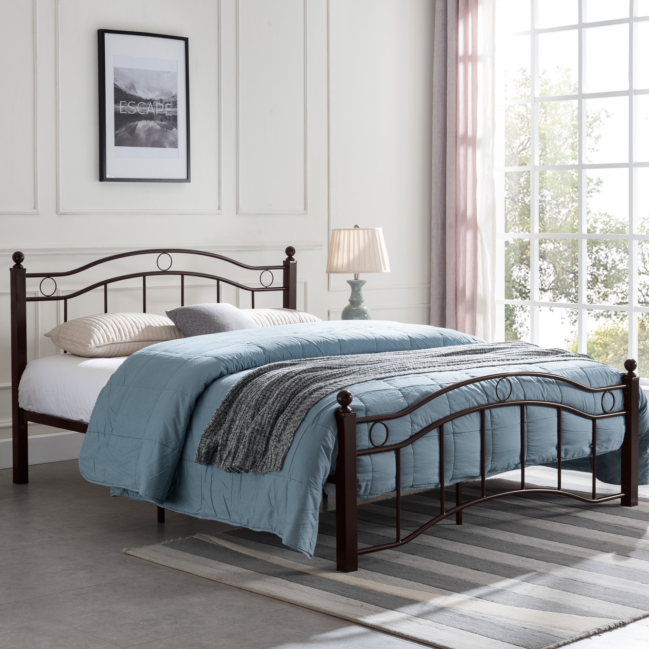 Cole Contemporary Iron Bed Frame