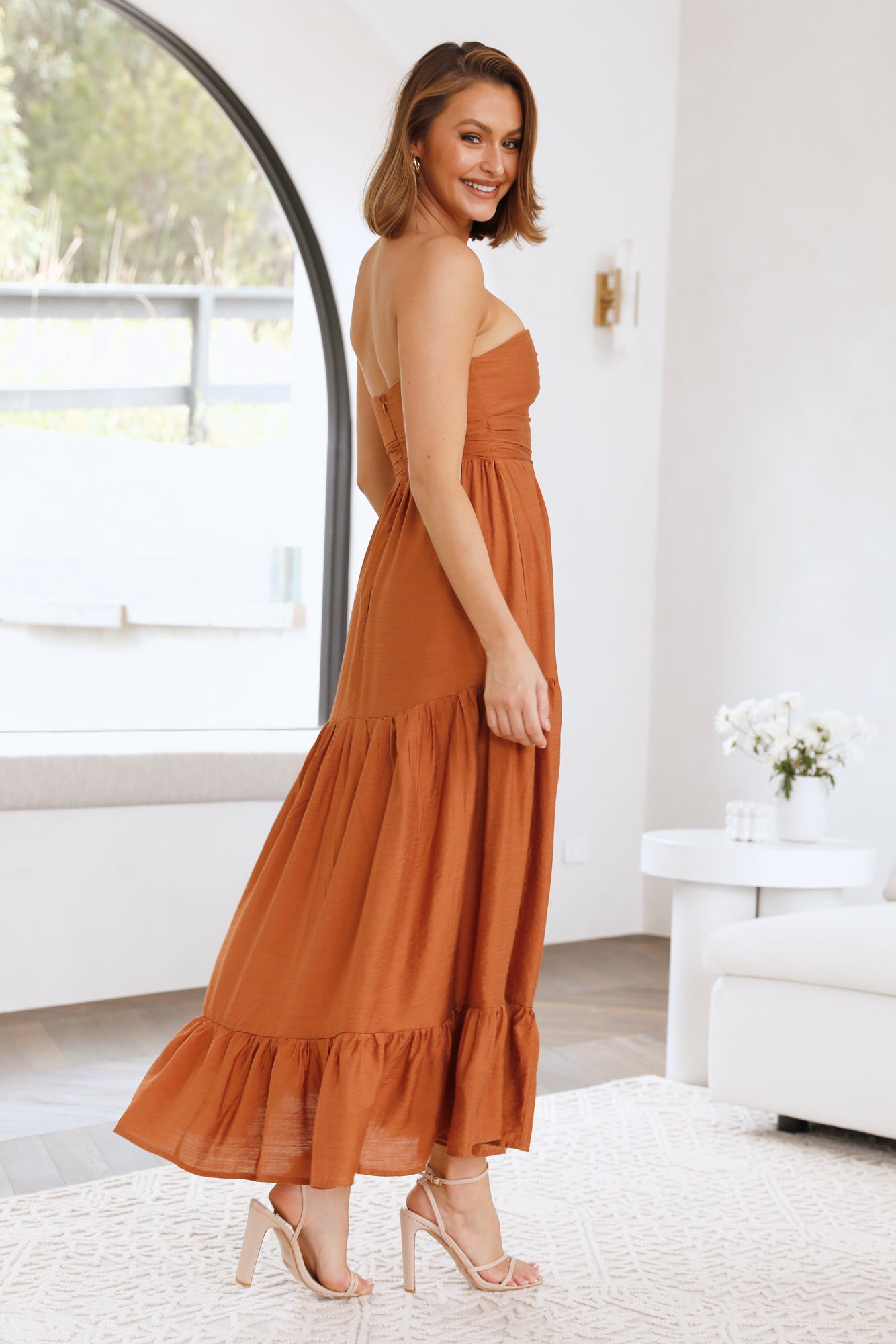 Desert Heart Maxi Dress Brown