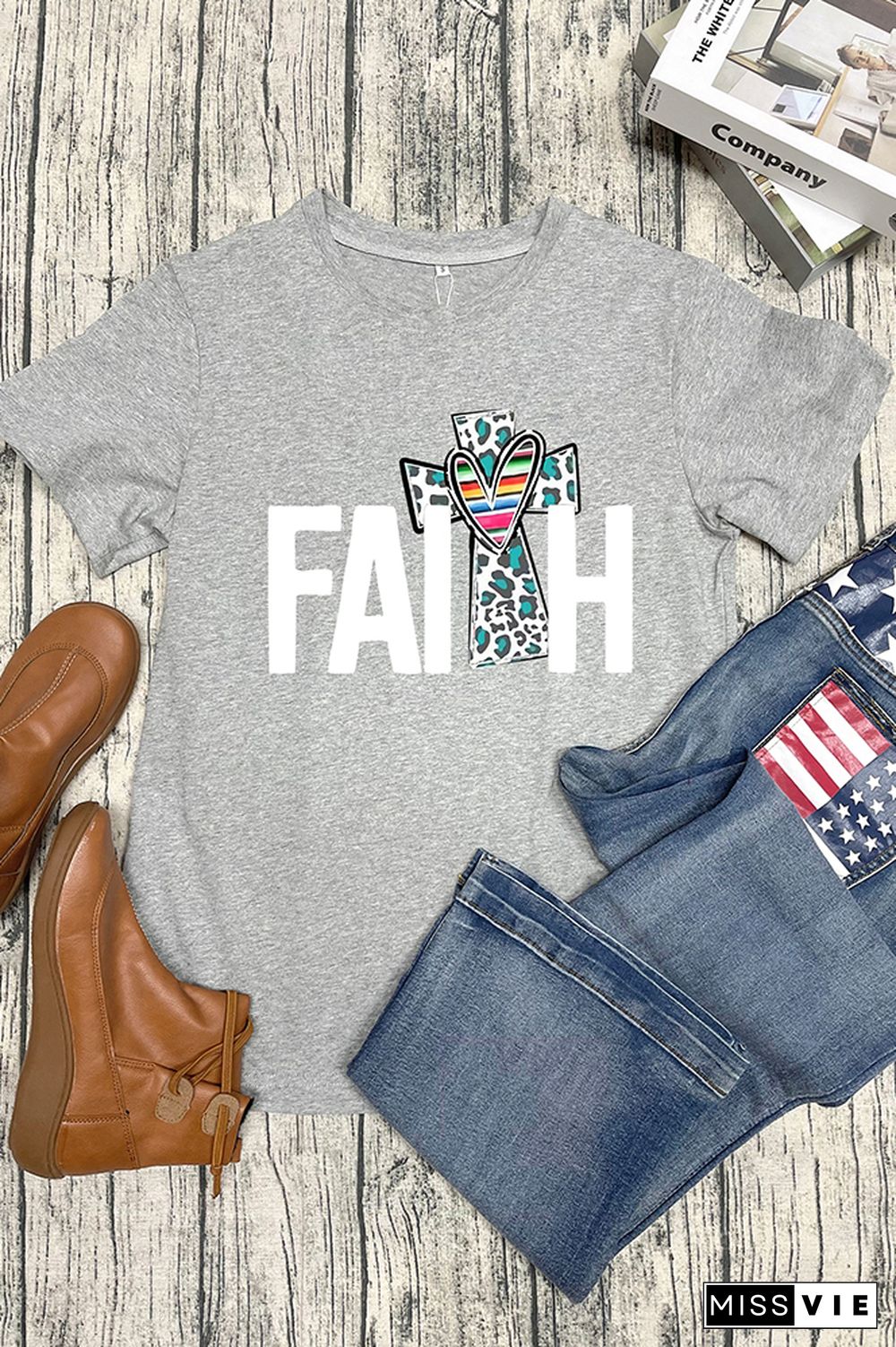 Faith Short Sleeve Graphic Tee Wholesale