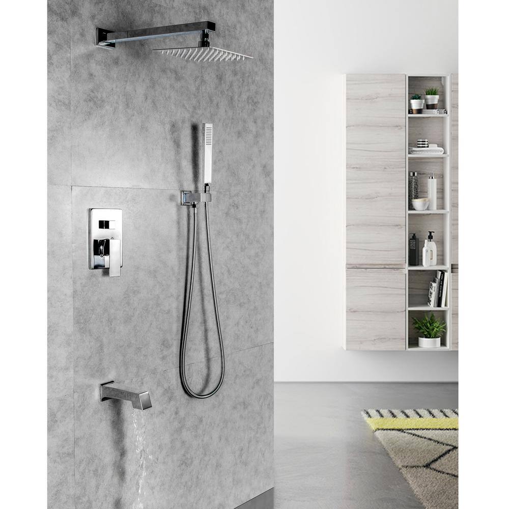 Dyconn Talise 2-Handle 1-Spray Tub and Shower Faucet with 3-Setting in Chrome (Valve Included) SS312A-CHRT