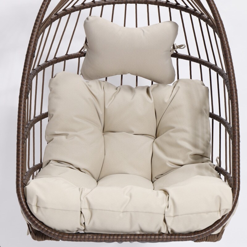 Outdoor Wicker Swing Egg Chair Without Stand