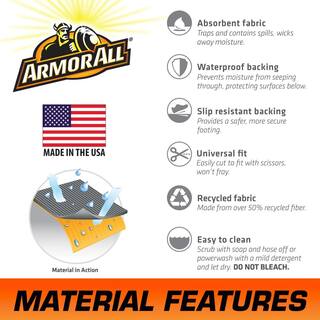 Armor All 4 ft. 11 in. W x 2 ft. 6 in. L Charcoal Gray CommercialResidential Polyester Garage Flooring AAOSM3060C