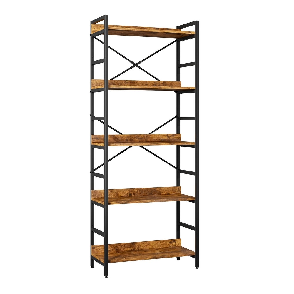 Bookcase   Versatile Industrial Style Bookshelf with Open Shelves