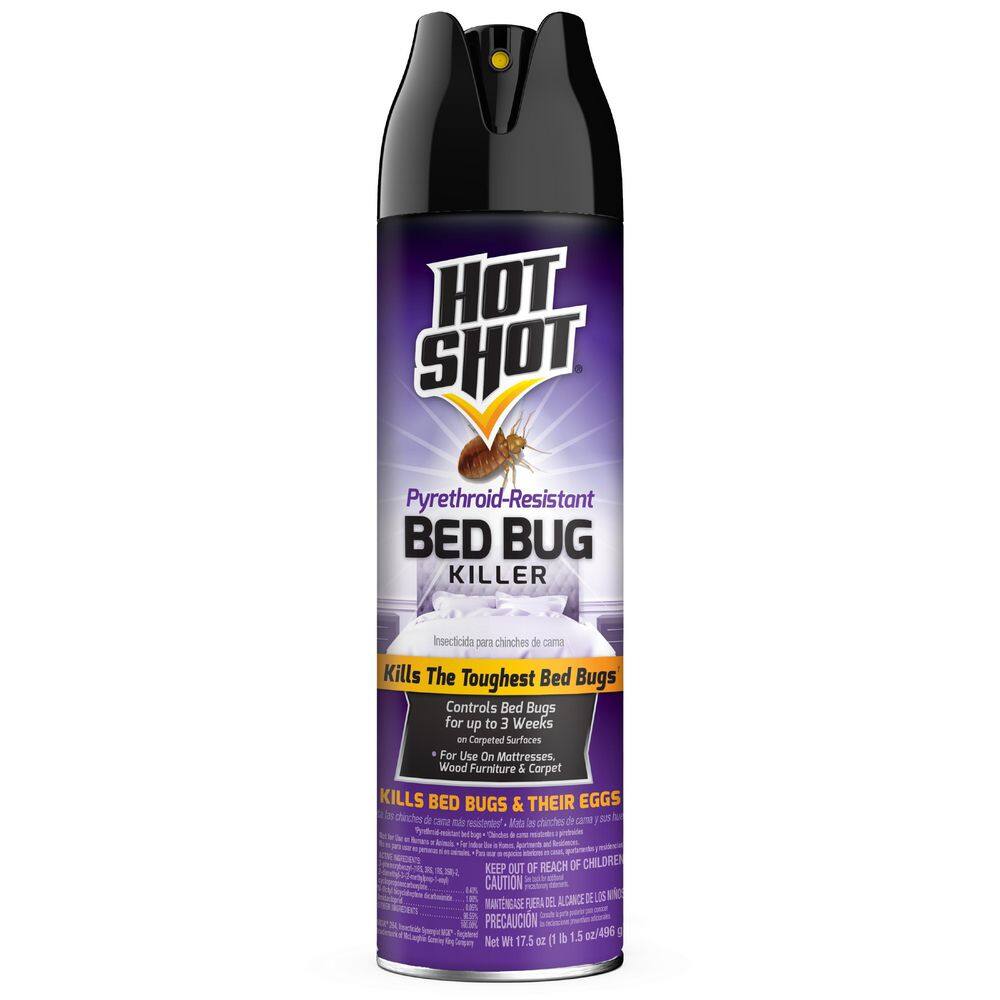 Hot Shot 17.5 oz. Pyrethroid-Resistant Bed Bug Killer Aerosol HG-96728