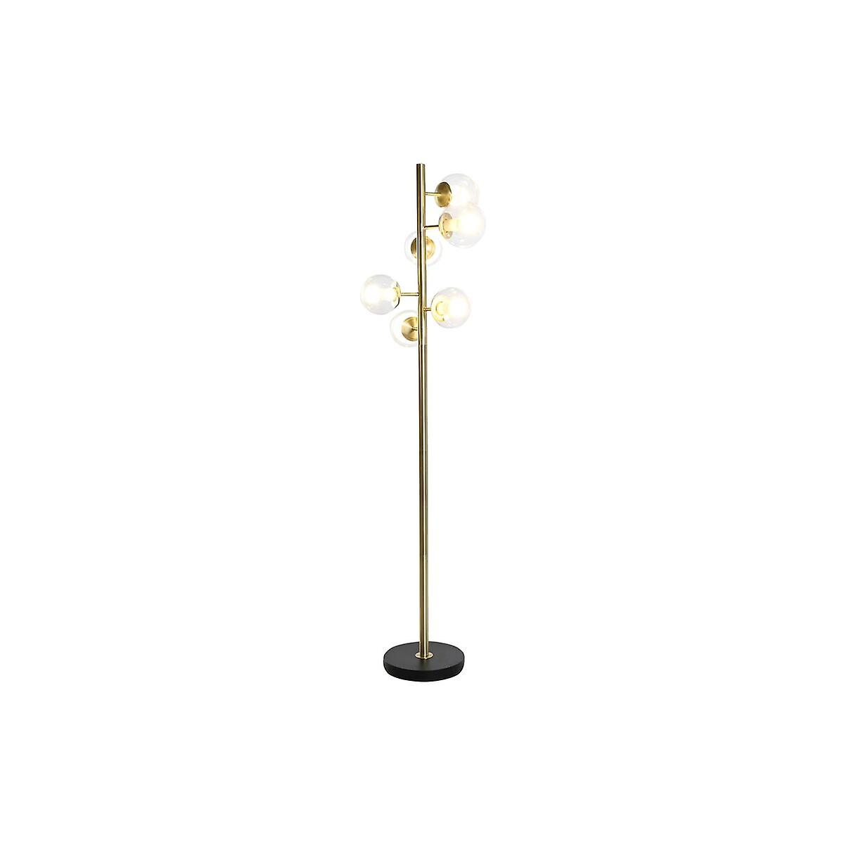 Floor Lamp DKD Home Decor 42 x 42 x 170 cm Crystal Black Golden Metal 220 V 50 W