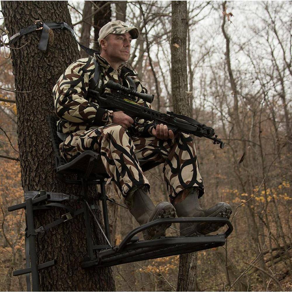 HAWK Black Kickback LVL Hang-On Tree Stand with Leg Extension Footrest (2-Pack) 2 x HWK-HF2031