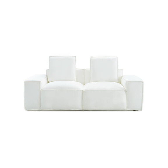 2 seater White Upholstered Sofa