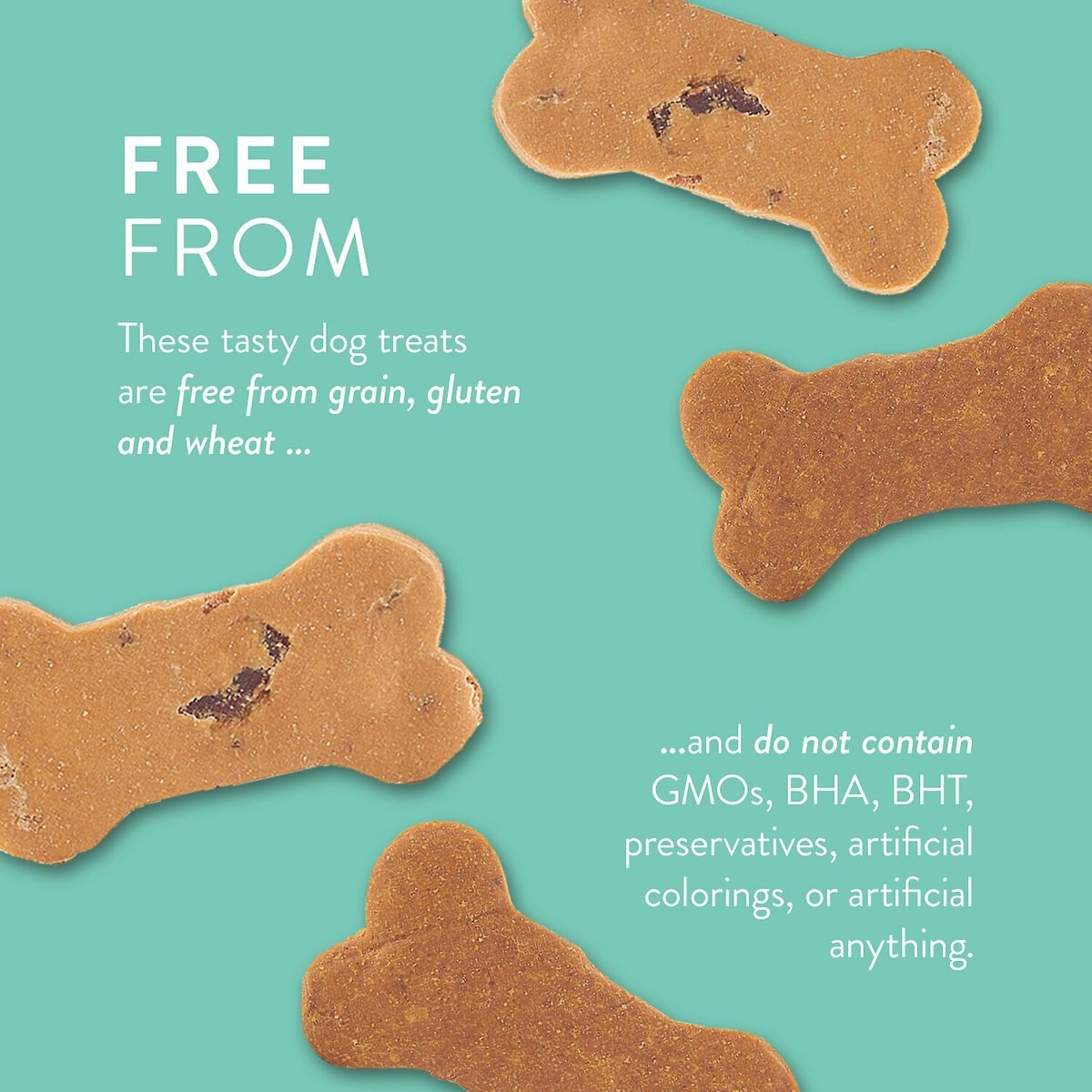 Portland Pet Food Company Gingerbread Biscuits Grain-Free and Gluten-Free Dog Treats， 5-oz bag