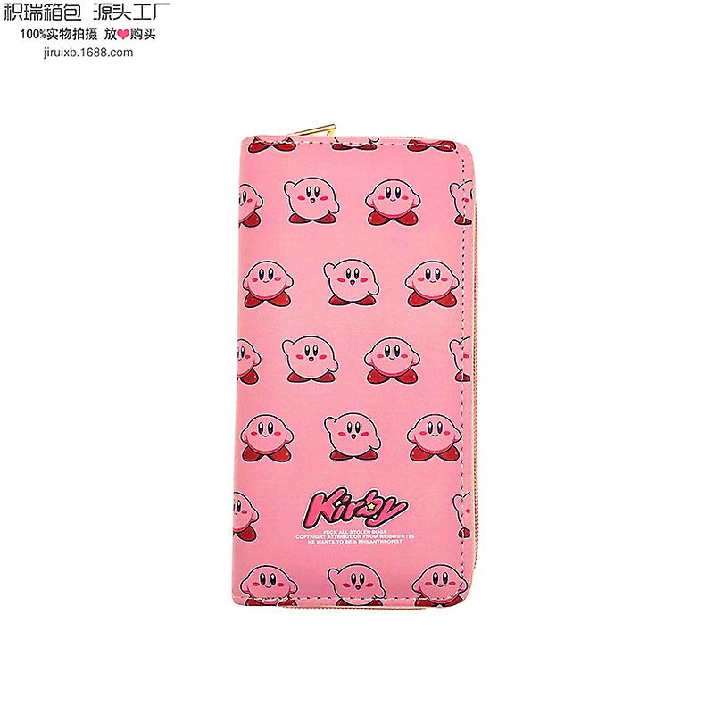 Born Pretty Kawaii Kirby Anime Cartoon Pu Passport Case Id Card Bag Cosmetic Case Coin Purse Plush Toys Birthday Present Kids Girls Gift