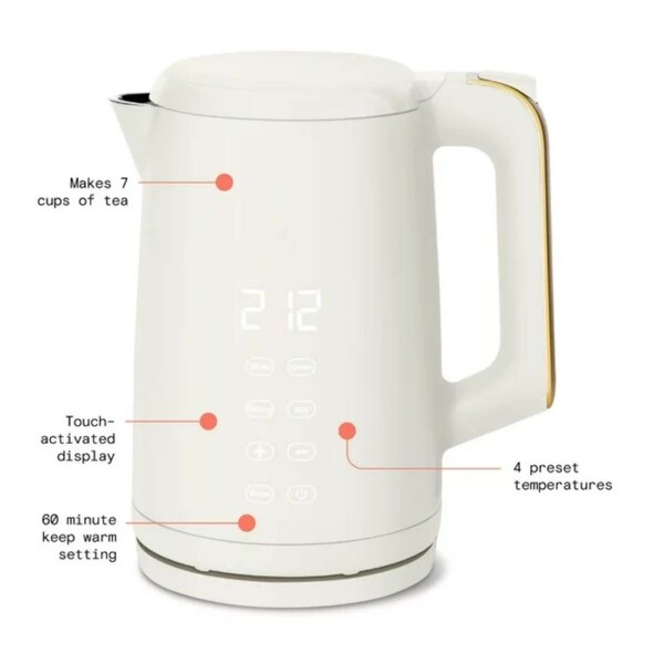 1.7 Liter One-Touch Electric Kettle， Black