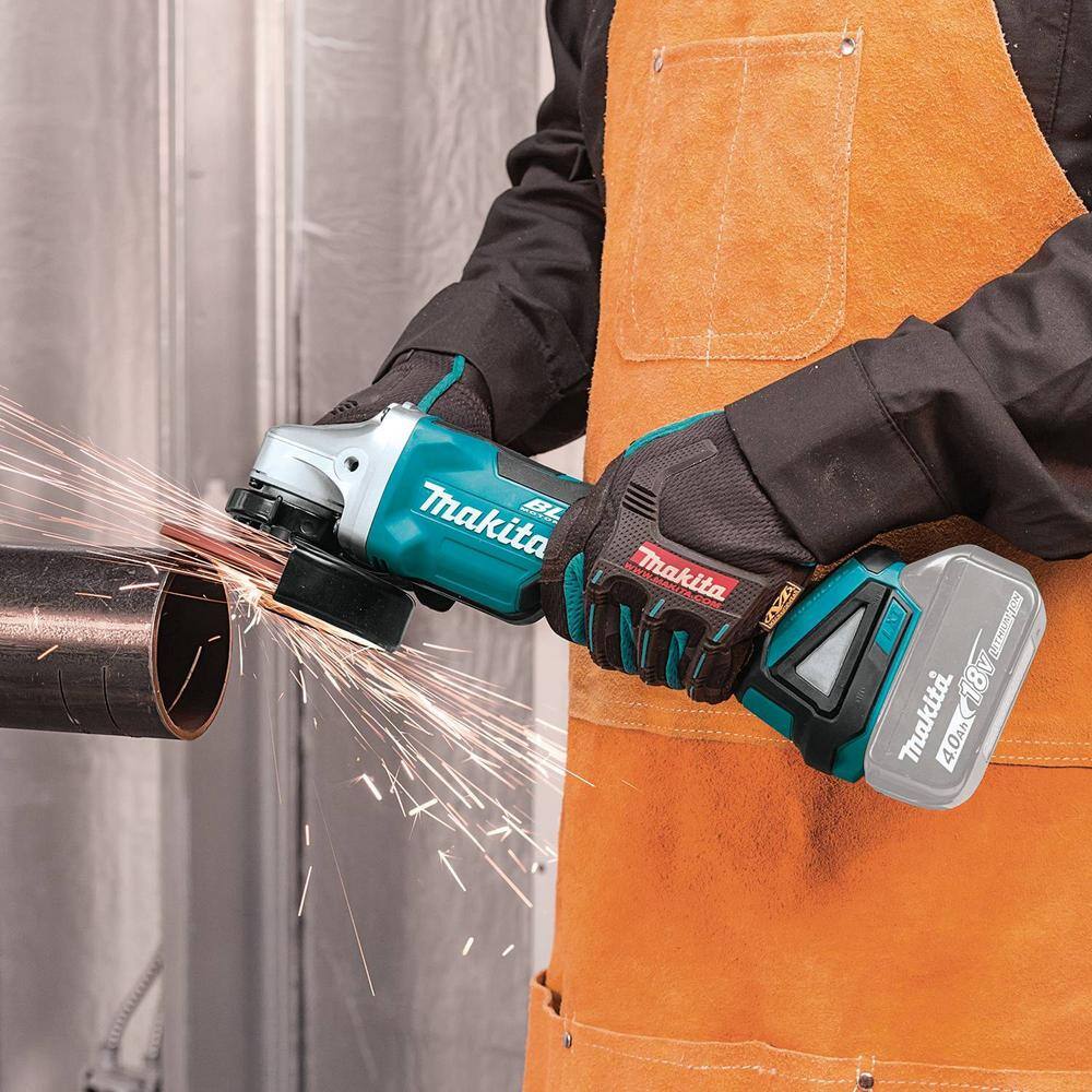 Makita 18V LXT Lithium-Ion Brushless Cordless 4-12 in.5 in. Paddle Switch Cut-OffAngle Grinder (Tool-Only) XAG11Z