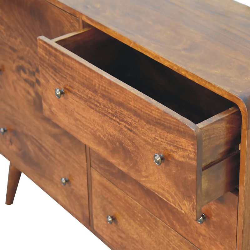 IN3404 - Large Curved Chestnut Chest