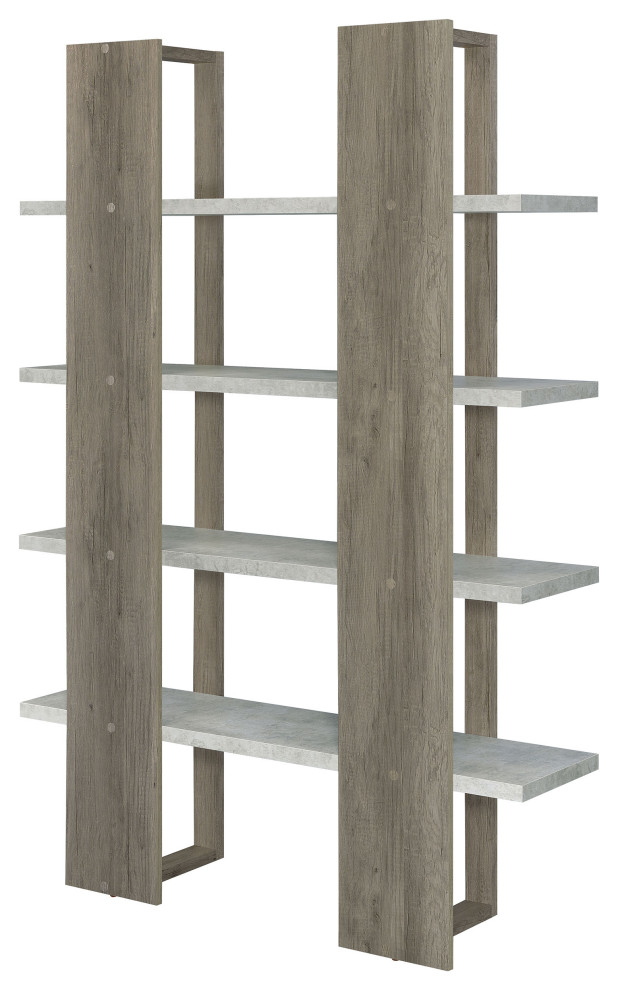 Danbrook Bookcase With 4 Full length Shelves Bookcase Grey   Modern   Bookcases   by Modon  Houzz