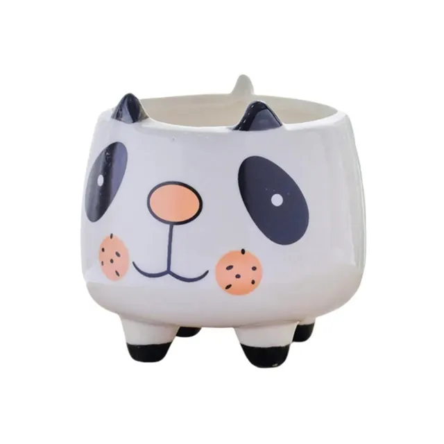 OEM Wholesale ceramic small animal dog shaped garden supplies succulent small planter cute planters for indoor