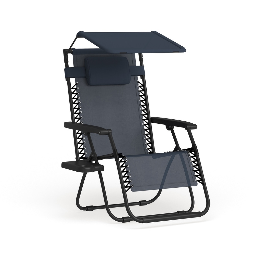 Garden City Oversized Zero Gravity Chair with Sunshade and Drink Tray by Havenside Home