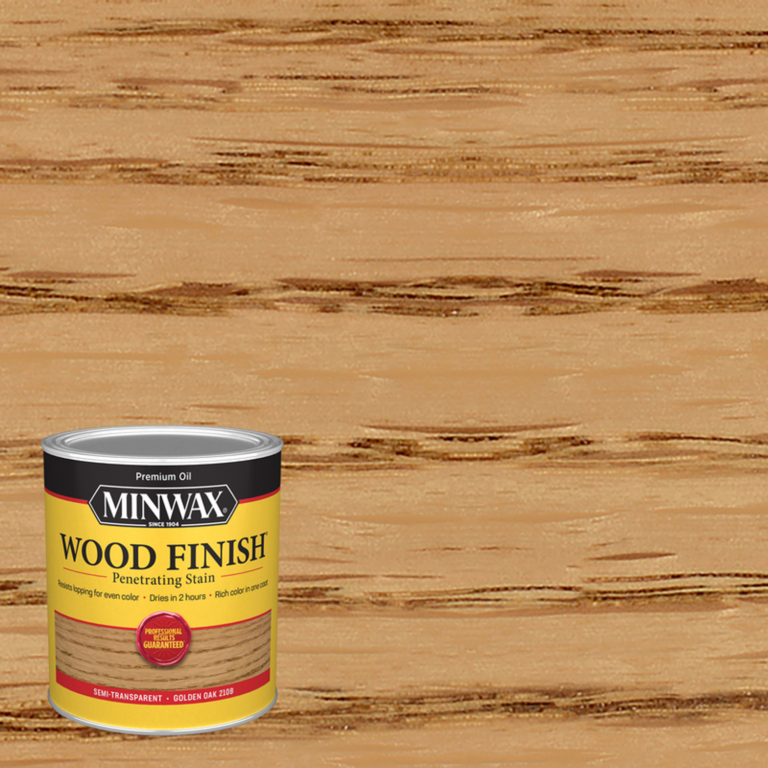 Minwax Wood Finish Semi-Transparent Golden Oak Oil-Based Penetrating Wood Stain 1 qt