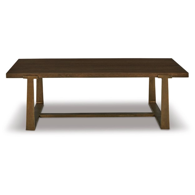 Balintmore Coffee Table Metallic Brown beige Signature Design By Ashley