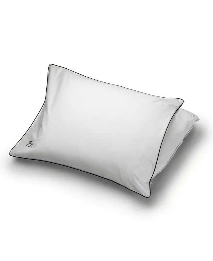 Pillow Guy White Goose Down Firm Density Stomach Sleeper Pillow with 100% Certified RDS Down， and Removable Pillow Protector - Set of 2， Full Queen