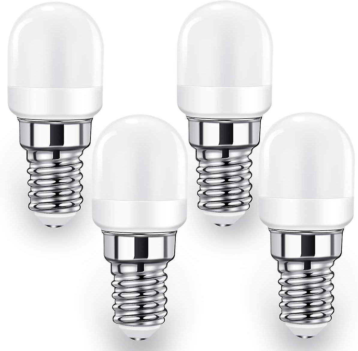 E14 Led Light Bulb For Fridge， 2w Ses Lamp (20w-25w Equivalent)， 140lm， Cool White-6000k Pack Of 4