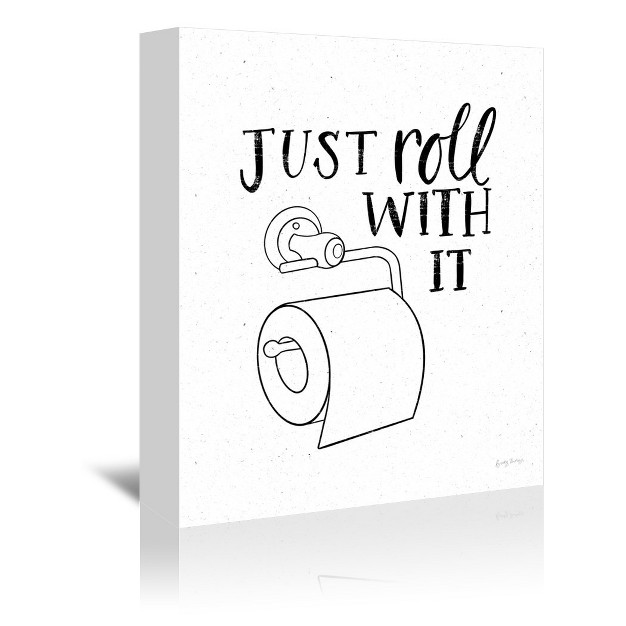 Americanflat Minimalist Motivational Bathroom Puns V By Becky Thorns Canvas