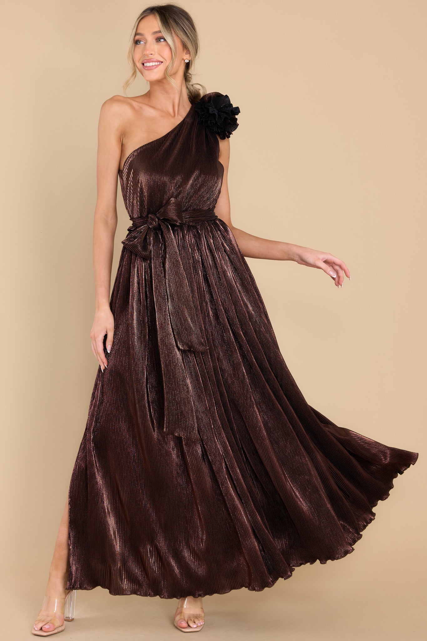 Crowning Moment Chocolate Maxi Dress