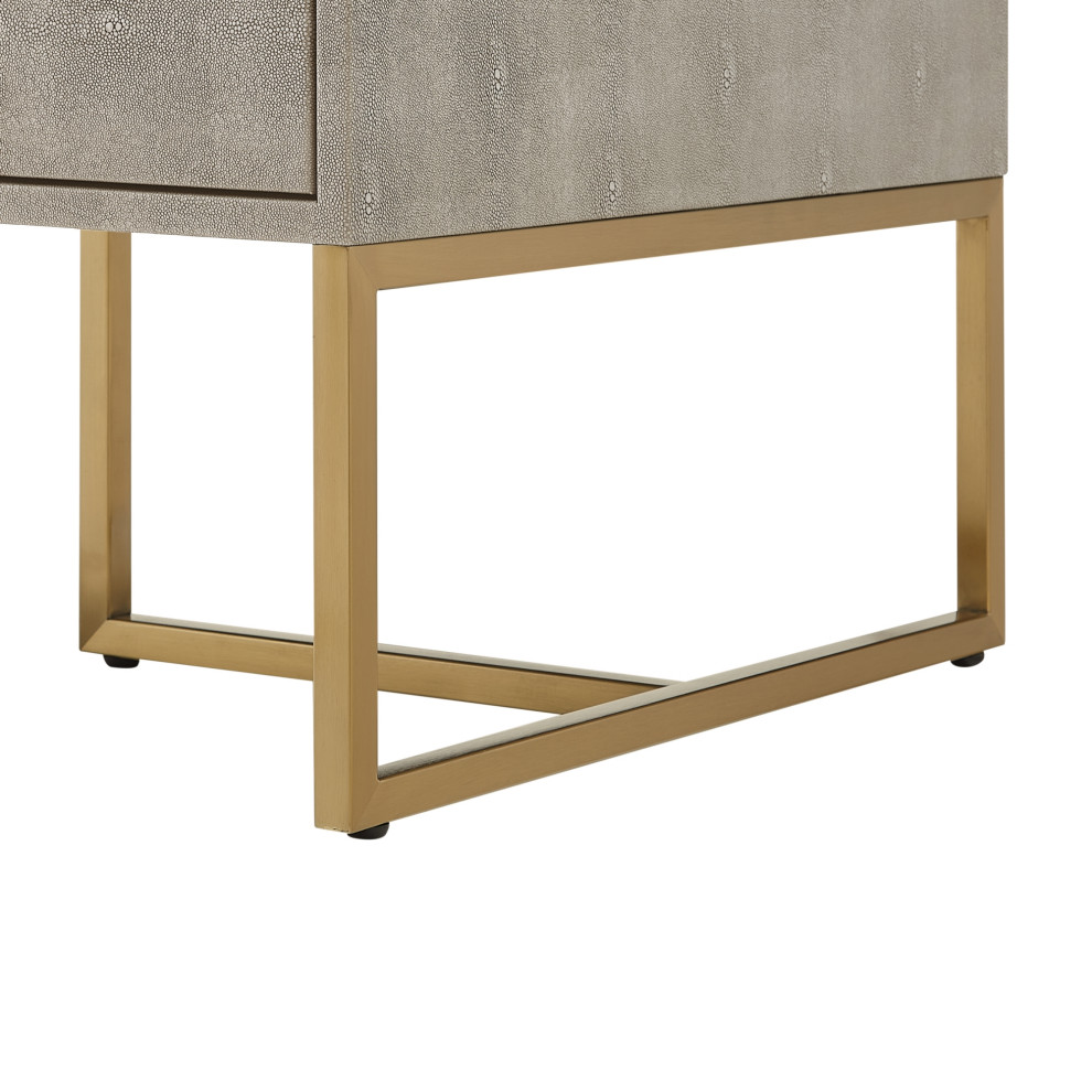 Nicole Miller Chayton Coffee Table Faux Shagreen 46.3Lx22Wx15.7H   Contemporary   Coffee Tables   by Inspired Home  Houzz