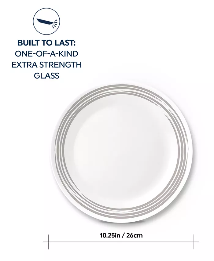 Corelle Brushed Silver-Tone Dinner Plate