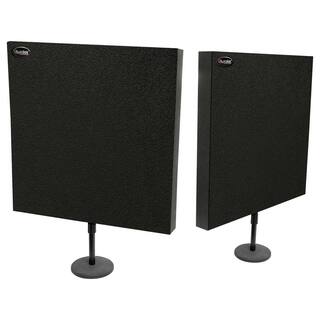 DeskMAX (2) 3 in. x 24 in. x 24 in. Acoustic Panel with 2 Desk Stand DESKMAX