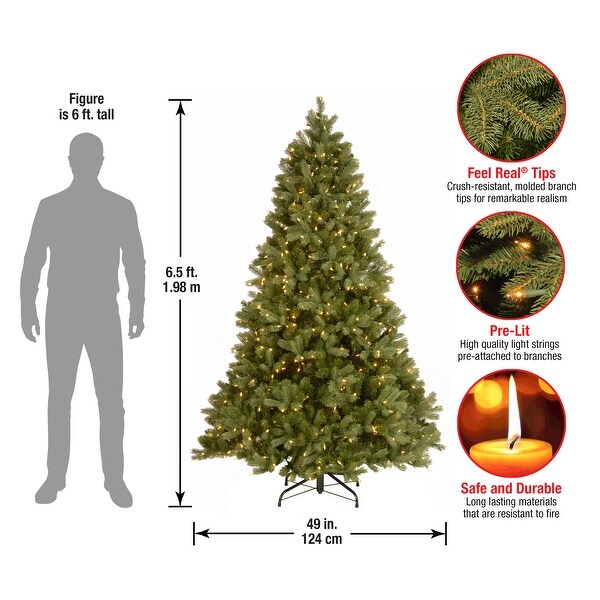 National Tree Company 6.5 ft. Downswept Douglas Fir Tree with Clear Lights