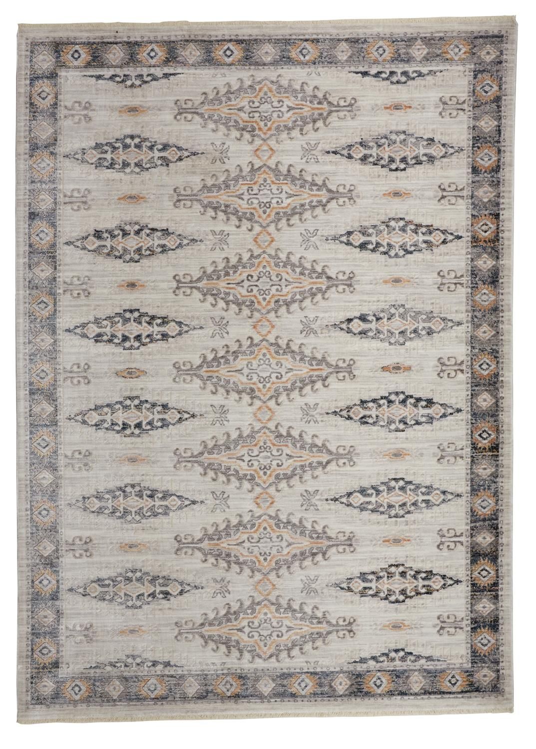 Dunlap Ivory and Blue Rug by BD Fine